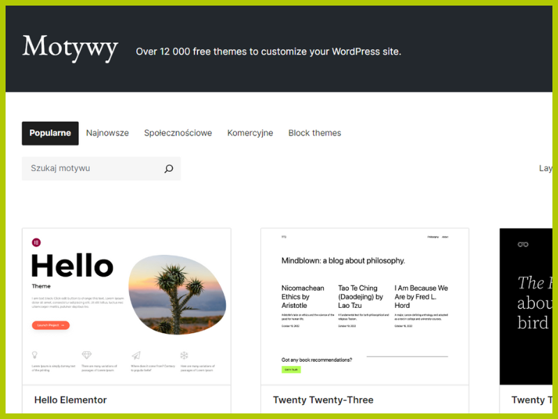 Motywy WordPress