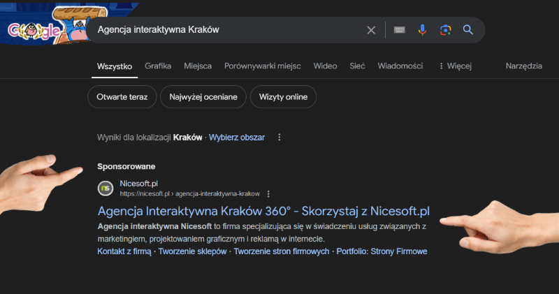 Google Ads przykład